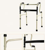 Rollator Walker Walking Frame Folding Portable Aluminum Alloy Belt Wheel Without Wheel Dual-use/Multi-Function Walking Aid/Small Gift