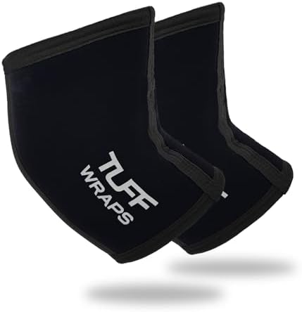 TUFF Power Elbow Sleeves (1 Pair) – 7mm Neoprene Elbow Brace for Weightlifting, Powerlifting & Bench Press | Compression & Joint Support for Strength Training & Injury Prevention – For Men & Women