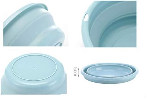 Multi-purpose Collapsible Dish Tub Bowl BPA-Free Round Lightweight Collapsible Wash Basin (Blue)