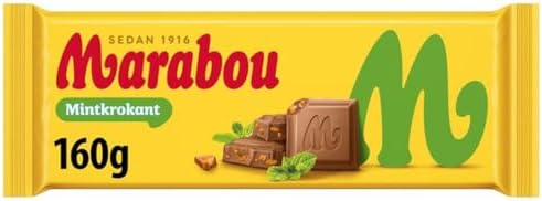 Marabou Mint Krokant - Milk Chocolate with Mint Crunch 160g