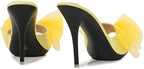 Womens Summer Mule Sandals Stiletto High Heel Dressy Shoes