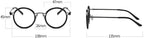 HD Metal Round Computer Readers Anti Blue Light Anti UV Reading Glasses Eyewear Flat Light Mirror for Men/Women