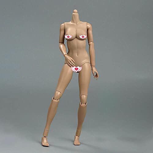 1/6 Scale Female Body, 12inch Suntan Skin Middle Bust Flexible Action Figure Body Doll Collection