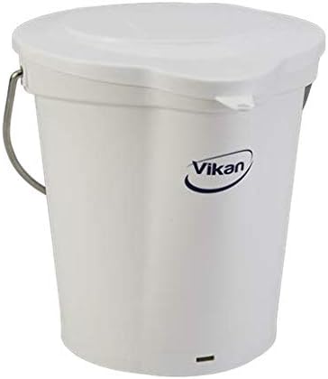 Vikan 56885 Pail,1.5 gal.,PP/SS,White
