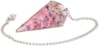 Amazing Gemstone Clear Quartz/Rose Quartz/Amethyst (Mix) Orgone Crystal Pendulums for Divination and Dowsing Crystal Pendulum with True Pendulum Motion Spritual Crystal