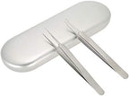 Tweezers Storage Case, Eyelash Extension Tweezers Box, Eyelash Extension Makeup Tool Organizer Case for Eyelashes Tweezers Scissors Lash Brush Eyeliner(Silver)