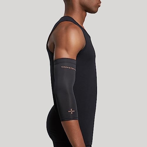 Tommie Copper Elbow Compression Sleeve For Tennis, Golfer's Elbow, Adjustable, Breathable Copper Elbow Brace, Black, Large