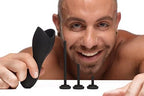 Trinity Vibes 10X Vibrating Penis Head Teaser with Urethral Sounds Premium Silicone Masturbator, 3 Lengths Interchangeable Urethral Sounds Rechargeable Textured Inner Sleeve Rod Stimulator for Men