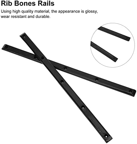 Skateboard Rail, Stable and Flexible Rib Bone Rails, Skateboard Rail Guards Reduce Friction with Screws for Longboard Skateboard