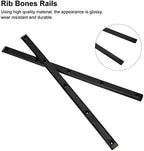 Rib Bones Rails, Durable Stable Flexible Glossy Skateboard Wear Resistant Rails Appearance Longboard Ribs BonesBlack