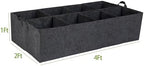 8 Grids Fabric Raised Garden Beds, 4x2x1ft Thickened 400G Square Fabric Grow Bags with Handles,Indoor Outdoor Fabric Plant Pots Planter for Vegetables, Herbs, Flowers
