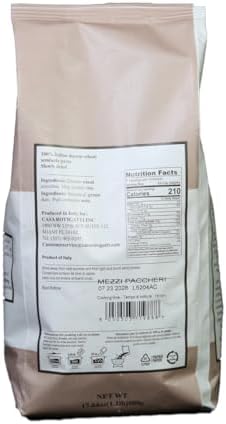Casa Rovigatti Premium Italian Pasta, Bronze Mezzi Paccheri, 100% Durum Wheat Semolina, 17.6 oz, 500g, Artisanal Slow-Dried Pack of 4
