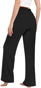 Kivdol Womens Yoga Sweatpants Wide Leg Lounge Pajamas Pants Drawstring Workout Comfy Joggers Sweatpants Pants Pockets