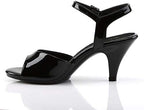 Pleaser Women's Bella-309/B/M Platform Sandal,Black/Black,5 M US