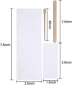Yaomiao Wax Strips Kit, 250 Pieces Includes Waxing Strips and Smooth Wax Applicator Sticks for Women Men Body Skin Hair Removal (White)