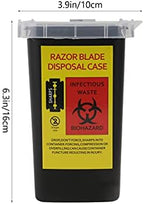 Uonlytech Blade Disposal Case, Razor Blade Bank Blade Disposal Container Safety Disposal Storage Case for Salon Men Shaver Travel
