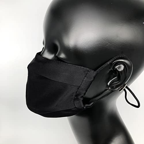 CH.yishi 100% Mulberry Silk Face Mask Covering Men & Women Reusable with Ear loops Nose Wire Filter