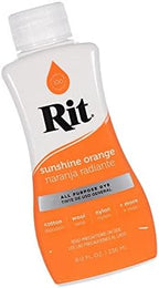 Rit Dye – 8 Oz. Liquid Fabric Dye for Clothing, Décor, and Crafts – Sunshine Orange (1 Pack)