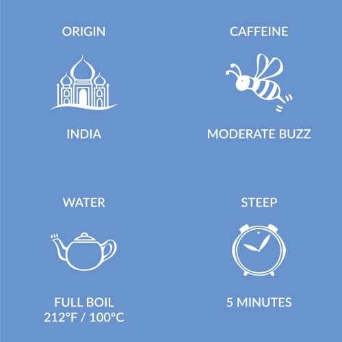 Two Leaves and a Bud Organic Earl Grey Tea Bags, Whole Leaf Caffeinated Black Tea in Compostable Sachets, 100 Count (Pack of 1)