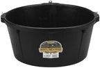 Little Giant® Heavy Duty Rubber Tub with Hanging Hooks | Durable Rubber Feed Pan | Horse Feed Bucket | 6.5 Gal