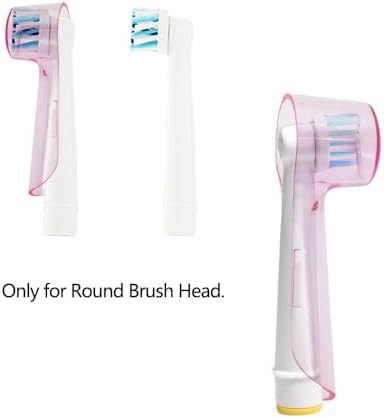 2 Pack Toothbrush Covers Compatible with Oral-B Replacement Heads, Electric Toothbrush Cover Caps for Travel Home (Clear,Blue)