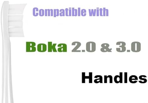 5 Pack Replacement Toothbrush Heads for Boka 2.0 & 3.0 Electric Toothbrush Adults, White