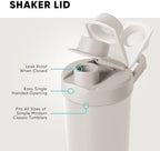 Simple Modern Stainless Steel Shaker Bottle with Ball 24oz | Metal Insulated Cup for Protein Mixes, Shakes and Pre Workout | Rally Collection | Blush