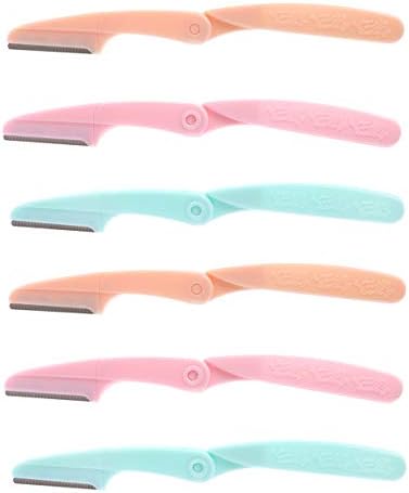 FRCOLOR 6pcs Eyebrow Razor Shaper Cheek Facial Hair Removers Trimmer for Women Ladies