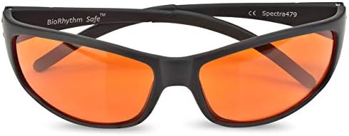 Blue Light Blocking Amber Glasses for Sleep 99.9 Percent Effective - Nighttime Eye Wear - Special Orange Tinted Glasses Help You Sleep and Relax Your Eyes