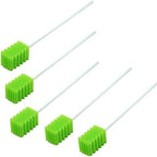 Treated Oral Swabs with Dentifrice- Flavored Dental Swabs Individually Wrapped Fruit Green Tooth Shape for Oral Cavity Cleaning Sponge Swab, Box of 100 Counts