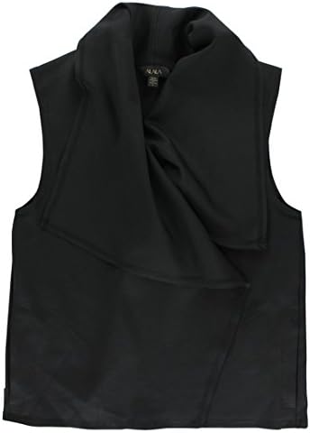 ALALA Womens Draped Vest Black L, Color: Black