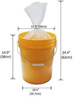 25 Pack 5 Gallon Bucket Liner Bags for Marinating and Brining, Great for Storage Food, Heavy Duty Leak Proof (2 mil)