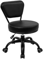 Dayton Pedicure Stool (Matt Black) Pneumatic, Adjustable Height, Perfect for Nail Salon, Pedicure spa