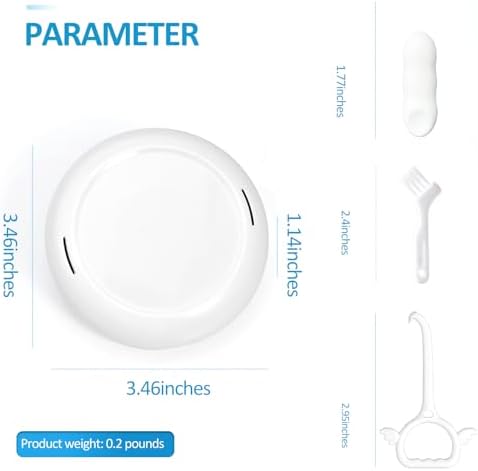 Retainer Case Slim Aligner Case with Vent Holes Cute Dental Brace Box with Retainer Removal Tool and Brush Compatible with Night Guard and Mouth Guard (White Blue)