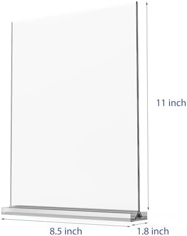 newnewshow 8.5x11 Acrylic Sign Holder 3 Pack Vertical Double-Sided Display (Optional 8.5x11 8.5x5.5 5x7 Horizontal and Vertical)