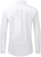 Alimens & Gentle Men's Dress Shirt Regular Fit Stretch Stain Shield Long Sleeve Solid Business Wedding Button Down Shirts