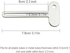 3 Inch Toothpaste Squeezer,4 Pieces Toothpaste Roller Presser Keys,Metal Tube Squeezing Gel Extruder Rolling Aids for Bathroom