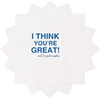 Funny Cocktail Napkins 100Pcs I Think You're Great And I'm Just A Napkin Paper Disposable Party Napkins For Office Surprise Party Friendship Celebrations 5 x 5 2-ply (I'm Just A Napkin)