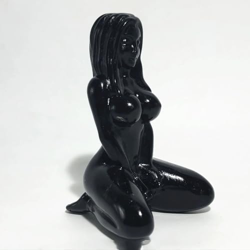 AtkitS Beautiful 1pcs Obsidian Female Naked Quartz Crystal Skull Carving gem Reiki Healing (Size : 10pcs)
