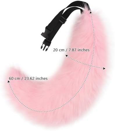 SMILETERNITY Fluffy Faux Fur Wolf Fox Tail Halloween Party Cosplay Costume