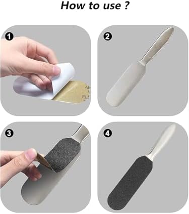 EBANKU Foot Files Refills Foot File, Reusable Stainless Steel Cracked Skin Corns Callus Remover, Feet Rasp Pedicure Sandpapers Replacement Pads Easy Feet Scrubber for Bath Pedicure Salon,100pcs