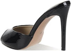 Womens Stiletto High Heel Sandals Fish Mouth Peep Toe Heeled Mules Sexy Slip on Summer Slippers Party Wedding Prom Dressy Shoes Comfort Outdoor Footwear