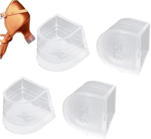 2 Pairs High Heel Covers Anti Slip Latin Stiletto Dancing Heel Covers Anti Noise High Heel Protector Replacement Tips Cap Protectors Covers