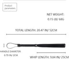 20 Inch Black Faux Leather Whip, Equestrian Horse Flogger Horse Riding Crop Whip, Spanking Flogger for Cosplay BDSM Bedroom Play Adult Sex Toy for Couples Flirting Bondage Punish