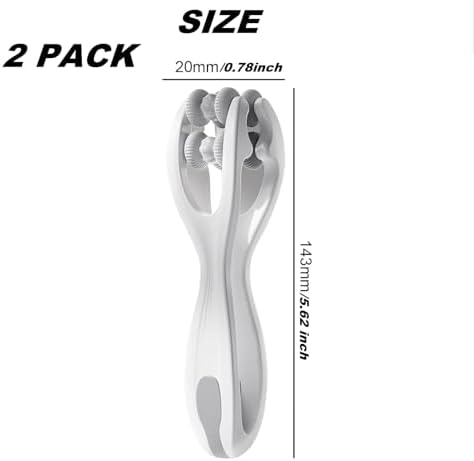 2pcs Finger Massager for Arthritis Finger Arthritis Pain Relief Manual Massage Tools Hand Massage Roller Thumb Massager for Woman Mothers Day Gift Palm Foot Acupressure Tool Grey