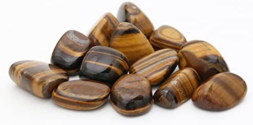 Tumbled Polished Natural Tiger's Eye Stones, Crystals and Healing Stones Quartz Bulk for Wicca, Reiki, Healing Energy, Chakra Stones, Witchcraft Supplies(10Pcs)