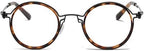 HD Metal Round Computer Readers Anti Blue Light Anti UV Reading Glasses Eyewear Flat Light Mirror for Men/Women