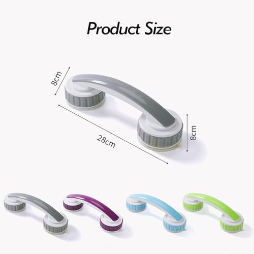 Grab Bars for Bathtubs and Showers,Suction Shower Handles,Plastic Toilet Handles,Suitable for The Elderly Disabled and Pregnant Women (Color : Purple)
