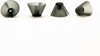 GN Resound Sure Fit Hearing Aid Standard Receiver Tulip Domes Dark Gray Split Ear Rub Piece Comfortable BTE Hearing Amplifier PSAP Kit Ear Tips Invisible, Perfect for Open Air (Open fit) (10 pcs)