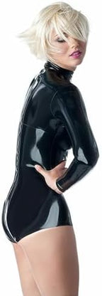 Latex Catsuit Long Sleeve Back Zipper Tight One Piece Rubber Bodysuit Jumpsuit Club Party Wear Costume Handmade